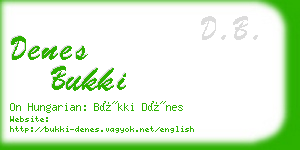 denes bukki business card